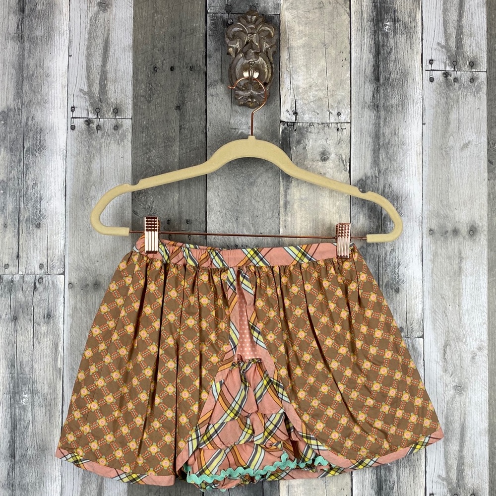 Matilda Jane Pecan Sandy Plaid Skort Size 6 - Picture 3 of 12